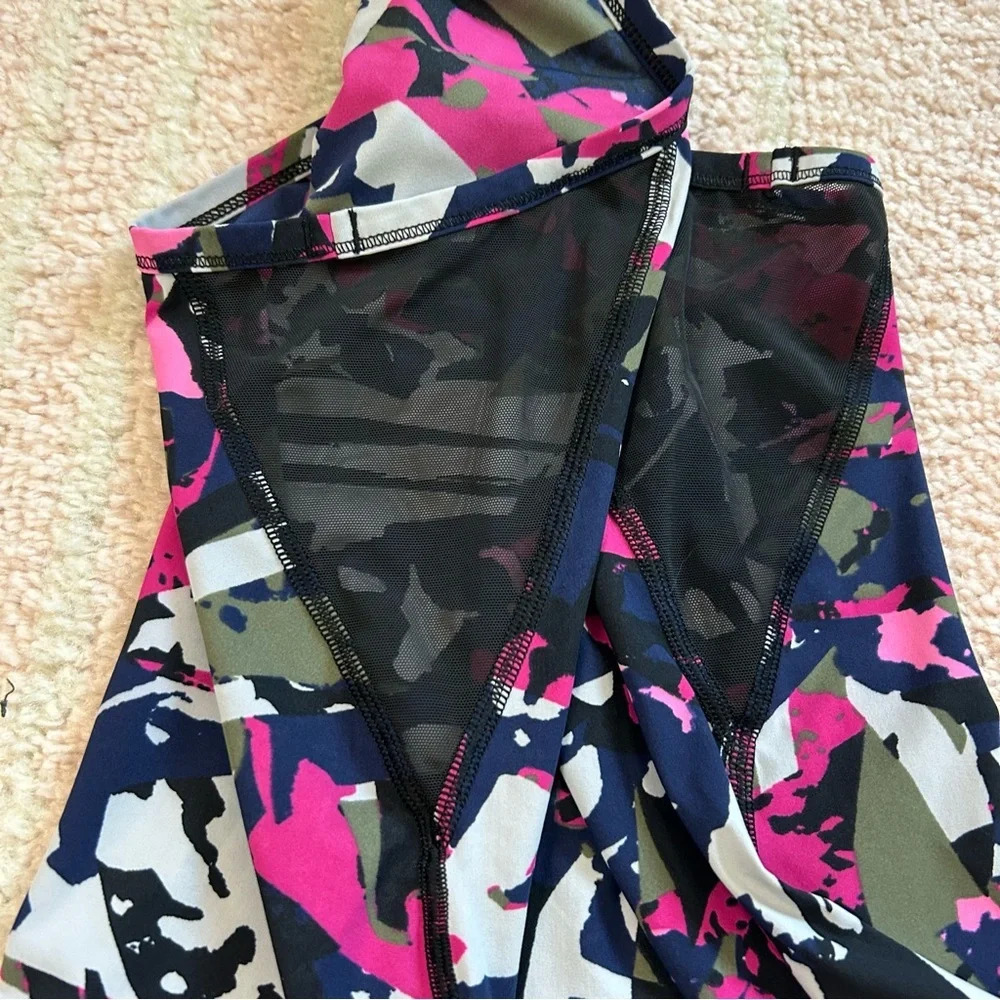 Lululemon Fast Lane Singlet Racerback Tank Top Size 6 Abstract‎ Floral Print - Picture 5 of 9